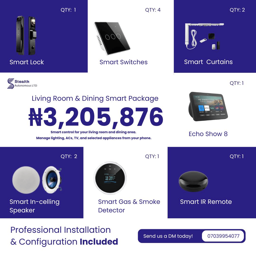 Living Room & Dining Smart Package package by Stealth Autonomous LTD